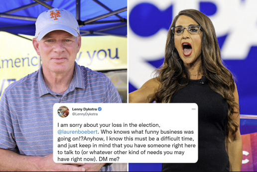 Former MLB Great Lenny Dykstra Mistakenly Hits on Married Congresswoman Lauren Boebert on Twitter and the Replies are EPIC