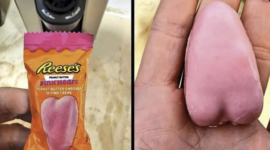 Reese’s Valentine’s Day Pink Heart Treats Spark Hilarious Male Anatomy Comparisons: Once Seen, Can’t Be Unseen!
