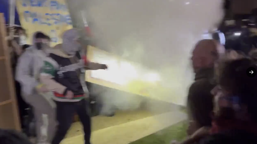 WATCH: UCLA Students Chant USA USA USA as Police Arrive in Riot Gear to Remove the Occupiers as Scene Turns Violent